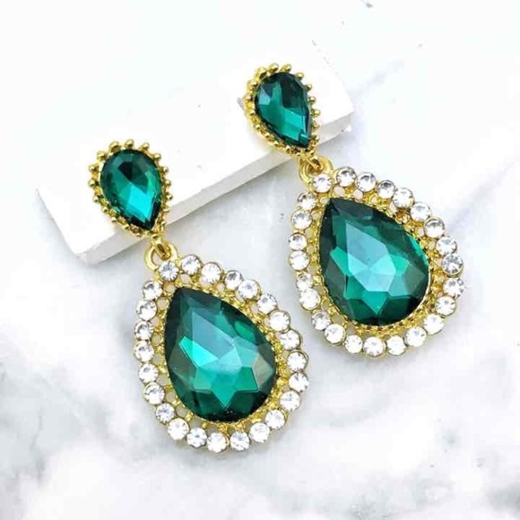 Crystal Rhinestone Earrings  e2 - Picture 5 of 6